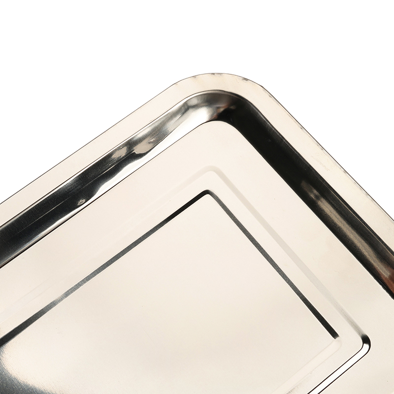 Tall Stainless Steel Rectangular Tray