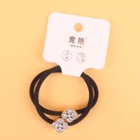 JY咖色斜纹满钻珠皮筋88040 3