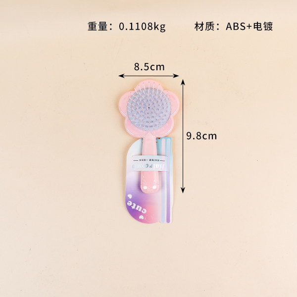 5185 Plated Flower Fashion Massage Comb ABS 102080061