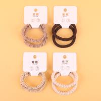 JY30入两根咖色四方辫皮筋 2