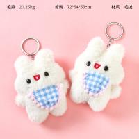 Plush Bib Rabbit Bag Charm