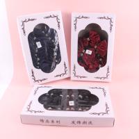 YL盒装绕圈点钻蝴蝶结发网扣夹（颜色随机） 5