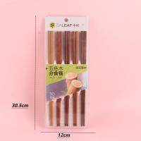 小叶1675五色混装木筷 2