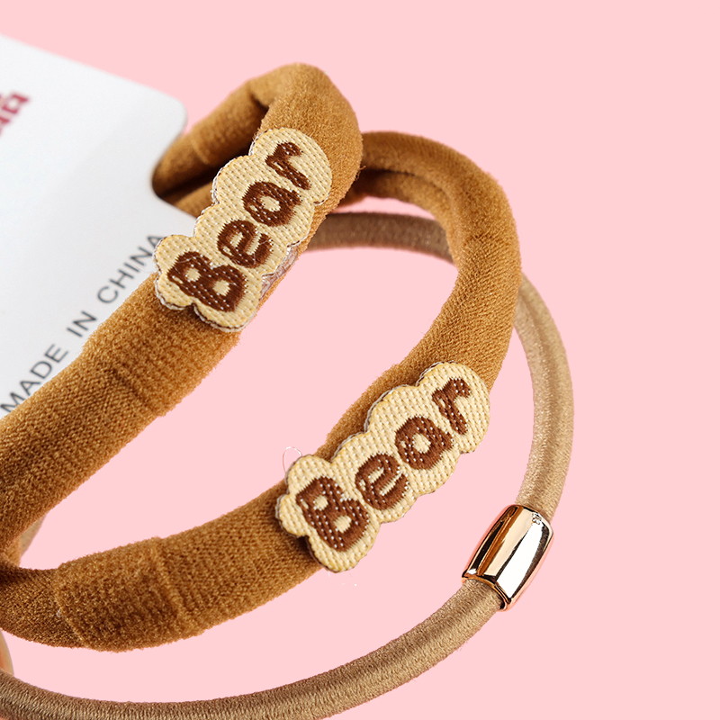 Nylon 3 Letter Accessories Curry Color Rubber Band 4012202015