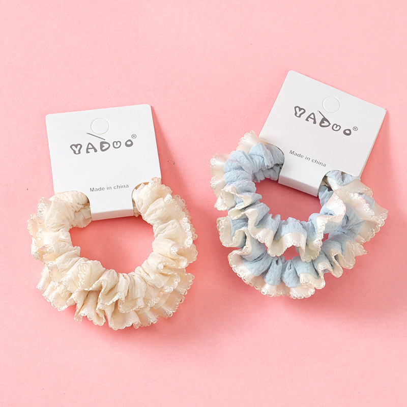 Boxed Two New Color Lace Synthetic Fiber Hair Scrunchie 4012101476