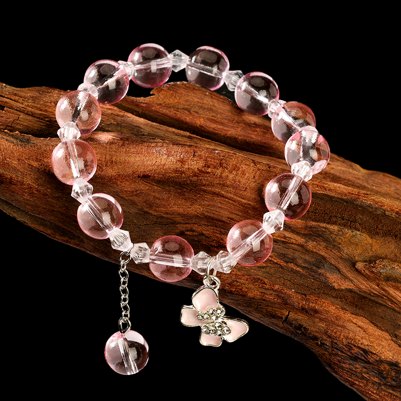Glass Rhinestone Butterfly Bracelet 4021000929