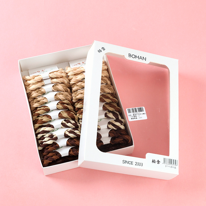 Boxed Three Curry Color High Elastic Spiral Nylon Rubber Bands 4012202117