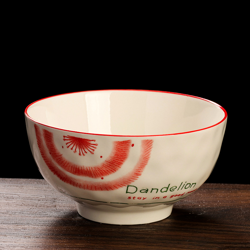 6 Inch Ceramic Bowl Dandelion