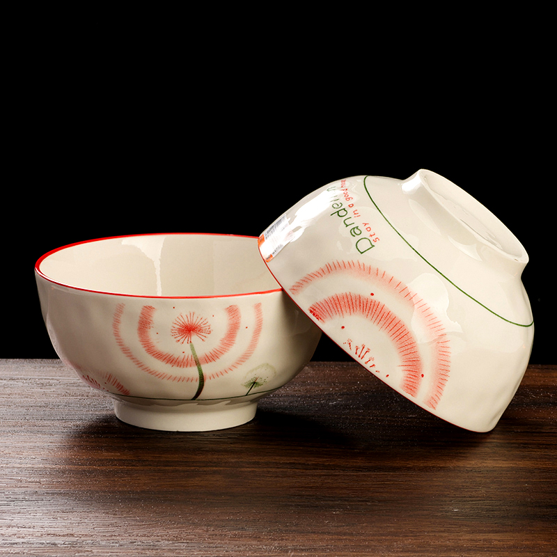 6 Inch Ceramic Bowl Dandelion
