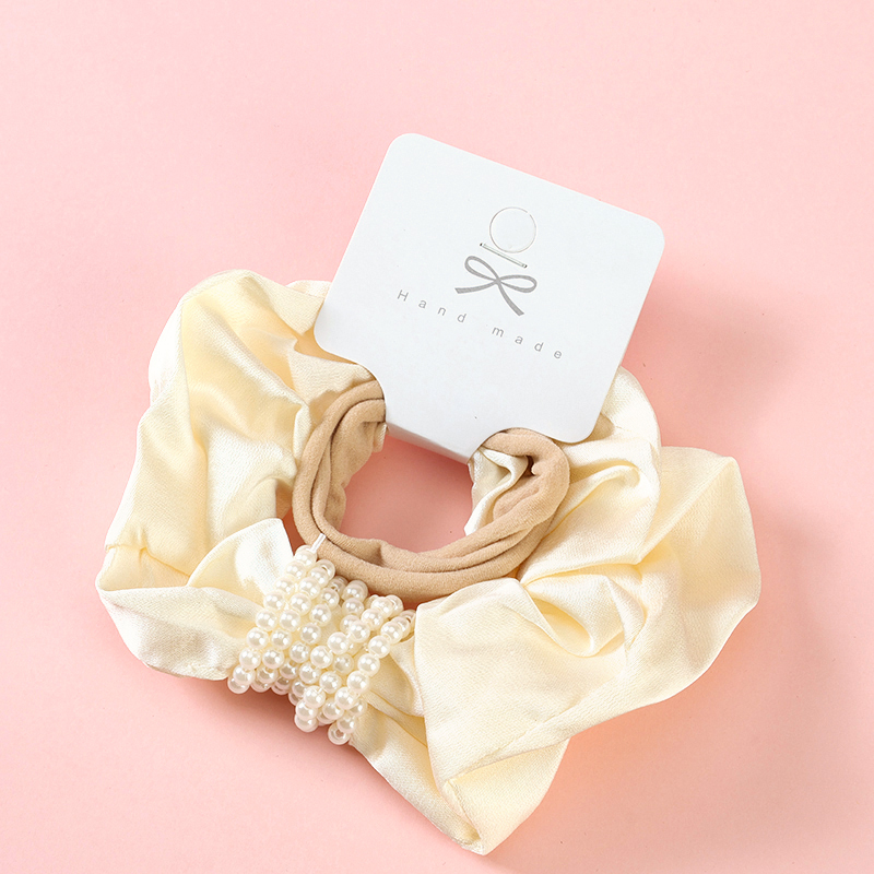 Boxed New Satin Pearl Cloth Hair Scrunchie 4012101511