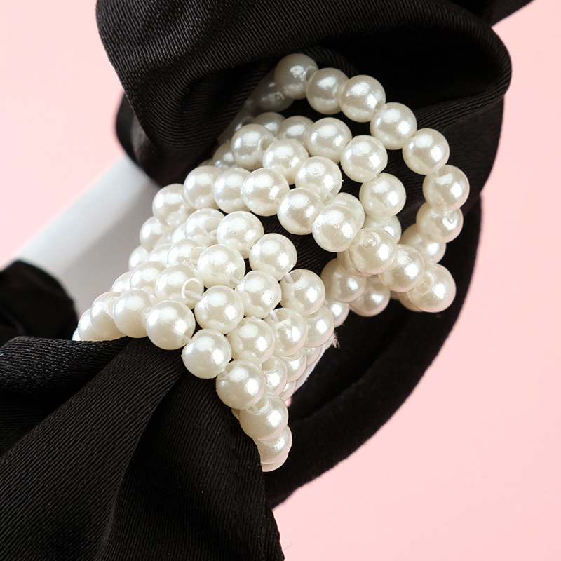 Boxed New Satin Pearl Cloth Hair Scrunchie 4012101511