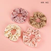 Satin Beaded Floret Large Intestinal Ring Fabric Hair Scrunchie 4012101627