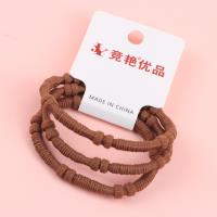 JY咖系编织竹节3条皮筋 3