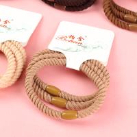 Boxed Three Curry Threaded Hair Tie Nylon 4012202235