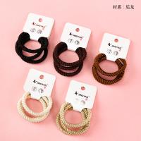 Boxed Three Curry Thick Rope Hair Tie Nylon 4012202221