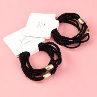 Boxed Two-in-One Black Nylon Rubber Band Hair Tie 4012700470