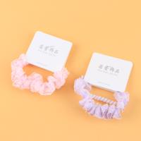 RX印花亮纱布花边布圈皮筋 4