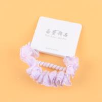 RX印花亮纱布花边布圈皮筋 5