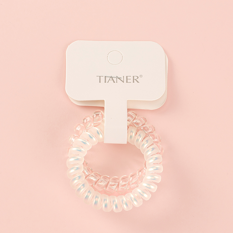 Boxed Frosted Transparent Spiral Coil Hair Ties 4012101659