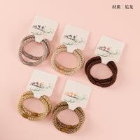 Boxed Two Curry Bold Woven Rubber Tendons Nylon Hair Tie 4012202254