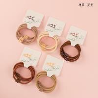 Boxed Three Curry Bow Tie Hair Accessories Twill Strand Nylon Hair Tie 4012202256