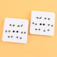 XSW方卡七对塑料耳钉混款 3