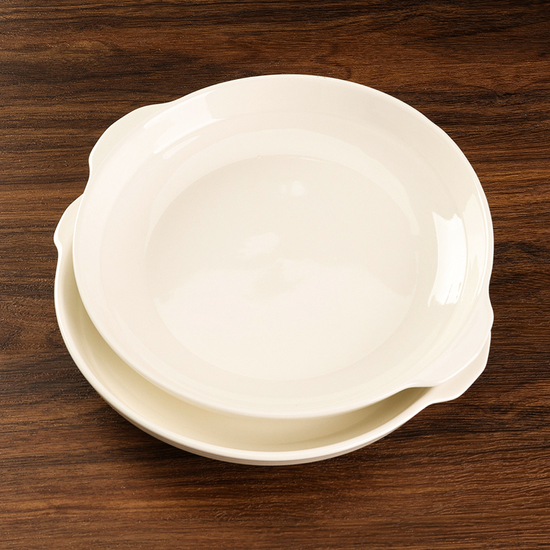 White Ceramic Abalone Plate 9 Inch 1200400528