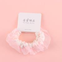 RX粉色印花纱裙花边布圈皮筋 3