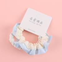 RX镂空波点花边布圈皮筋 5