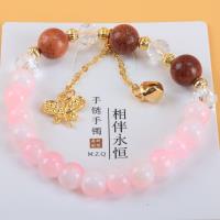 MZQ檀木珠双色珠铃铛吊坠手链 3