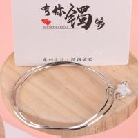 JN双层波浪纹银手镯 3
