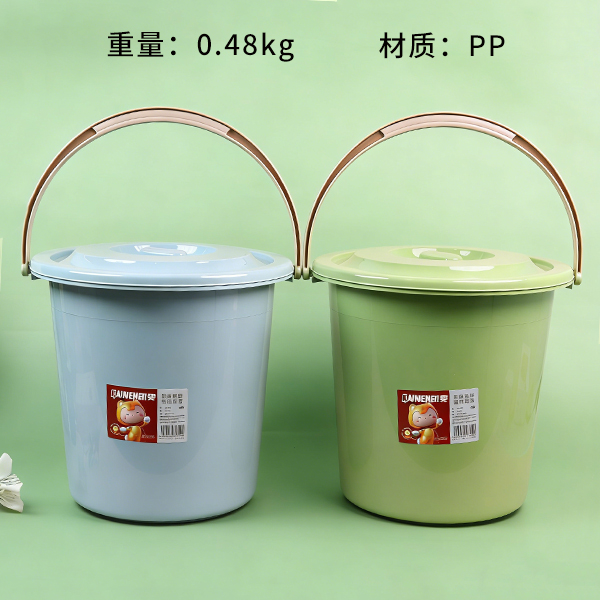 Lidded Plastic Handle Bucket