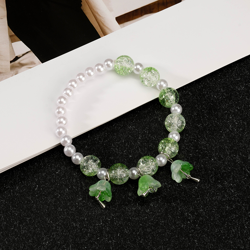 Glass Bead Lily of the Valley Bracelet 4021001062