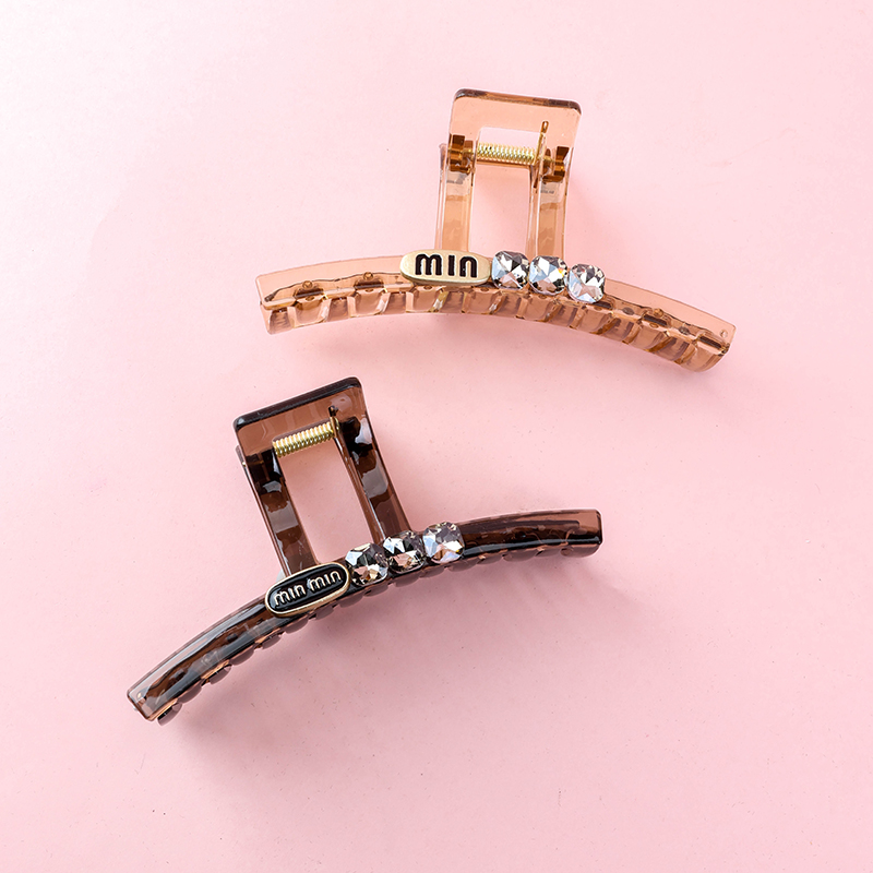 13 cm Rhinestone Letter Large Hair Claw Clip