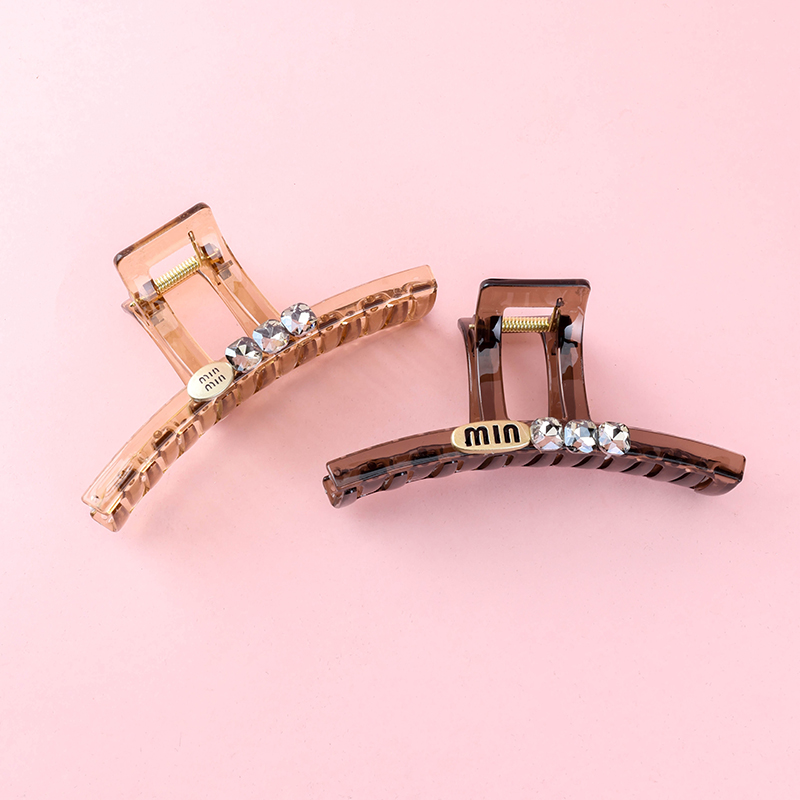 13 cm Rhinestone Letter Large Hair Claw Clip