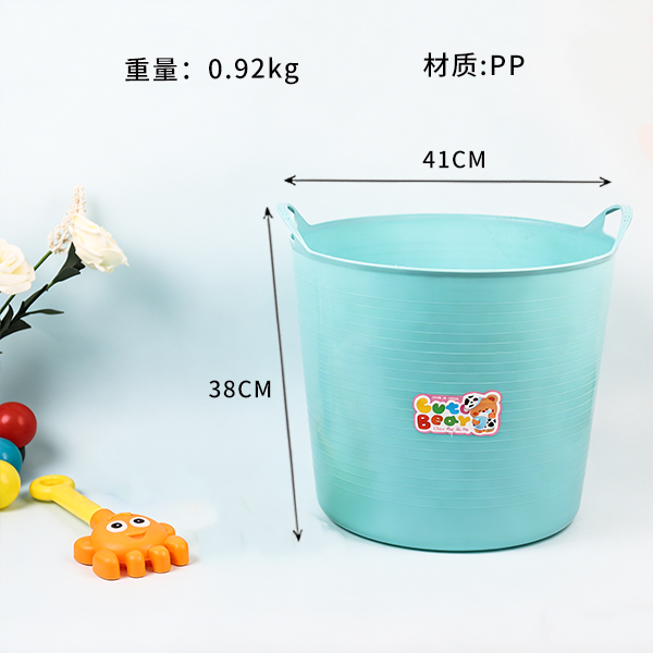 Leather Bucket Storage Basket Assorted
