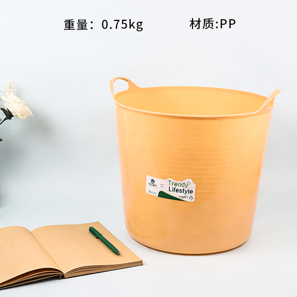 Leather Bucket Storage Basket Assorted