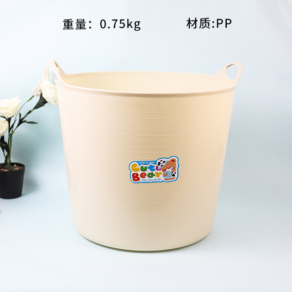 Leather Bucket Storage Basket Assorted