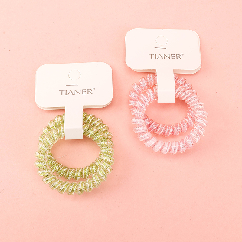 Boxed Two Serrated Printed Telephone Wires PUT Hair Tie 4012300184