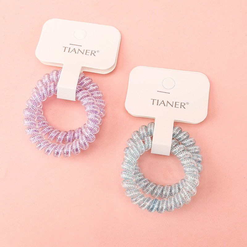 Boxed Two Serrated Printed Telephone Wires PUT Hair Tie 4012300184