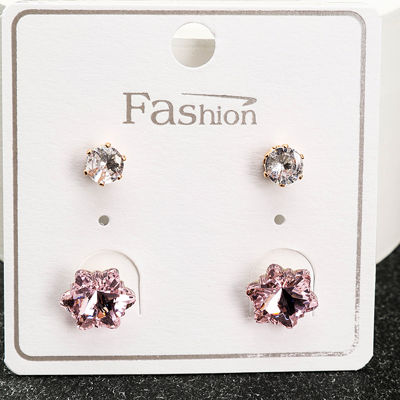 Sparkling Snowflake Ear Studs 2 Pair