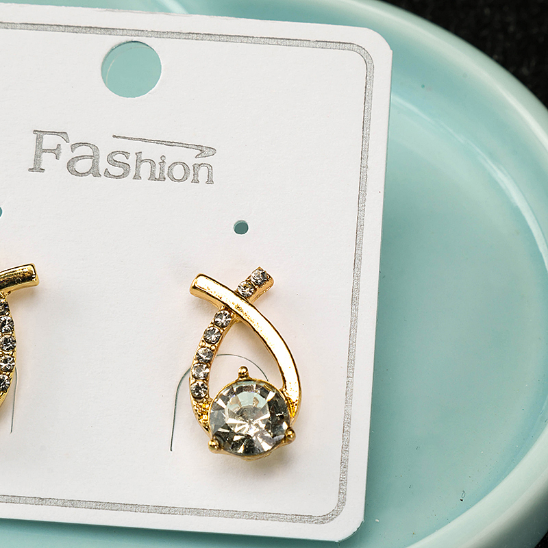 Cross Zircon Ear Studs
