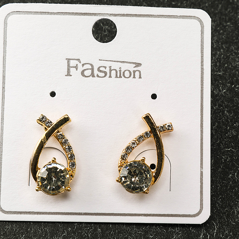 Cross Zircon Ear Studs
