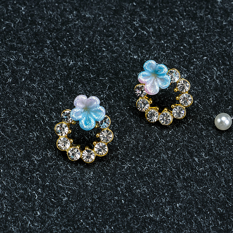 Colorful Wreath Ear Studs 3 Pair