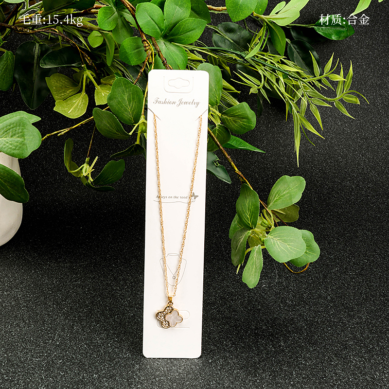 Rhinestone Plum Blossom Necklace