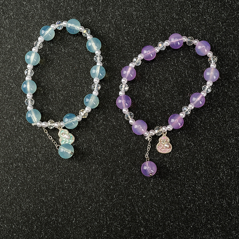 Ice Transparent Bead Gourd Bracelet Glass 4021001060