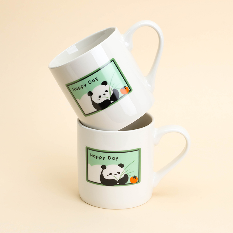 C1110 Baked Pattern Ceramic Cup Random