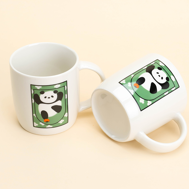 C401 Baked Pattern Ceramic Cup Random