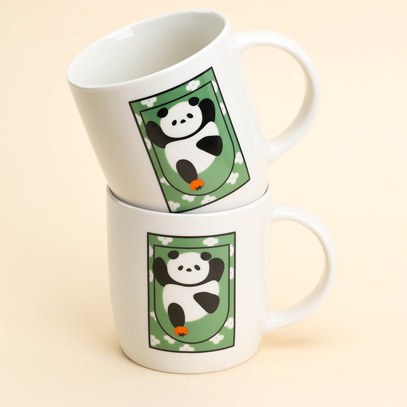 C401 Baked Pattern Ceramic Cup Random