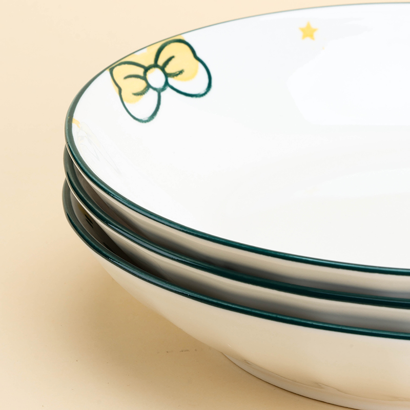 Printed 8 inch Star Plate Little White Bear Ceramic Plate 1200400555